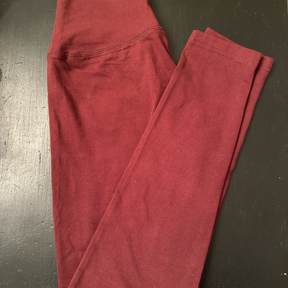 Aerie Maroon Hi-Rise Leggings short